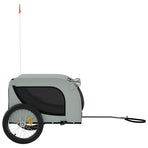 Pet Bike Trailer Grey and Black Oxford Fabric and Iron