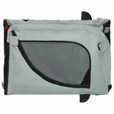 Pet Bike Trailer Grey and Black Oxford Fabric and Iron - Low Angle