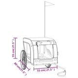 Pet Bike Trailer Grey and Black Oxford Fabric and Iron - Extra Image