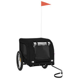 Pet Bike Trailer Black Oxford Fabric and Iron - Front View