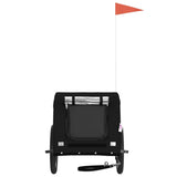 Pet Bike Trailer Black Oxford Fabric and Iron - Side View