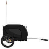 Pet Bike Trailer Black Oxford Fabric and Iron - 45-Degree Angle