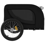 Pet Bike Trailer Black Oxford Fabric and Iron - Rear View