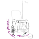 Pet Bike Trailer Red and Black Oxford Fabric and Iron - Extra Image