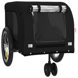 Pet Bike Trailer Black Oxford Fabric and Iron - Top-Down View