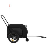 Pet Bike Trailer Black Oxford Fabric and Iron - 45-Degree Angle