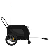 Pet Bike Trailer Black Oxford Fabric and Iron - 45-Degree Angle