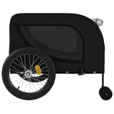 Pet Bike Trailer Black Oxford Fabric and Iron - Rear View