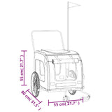 Pet Bike Trailer Black Oxford Fabric and Iron - Extra Image