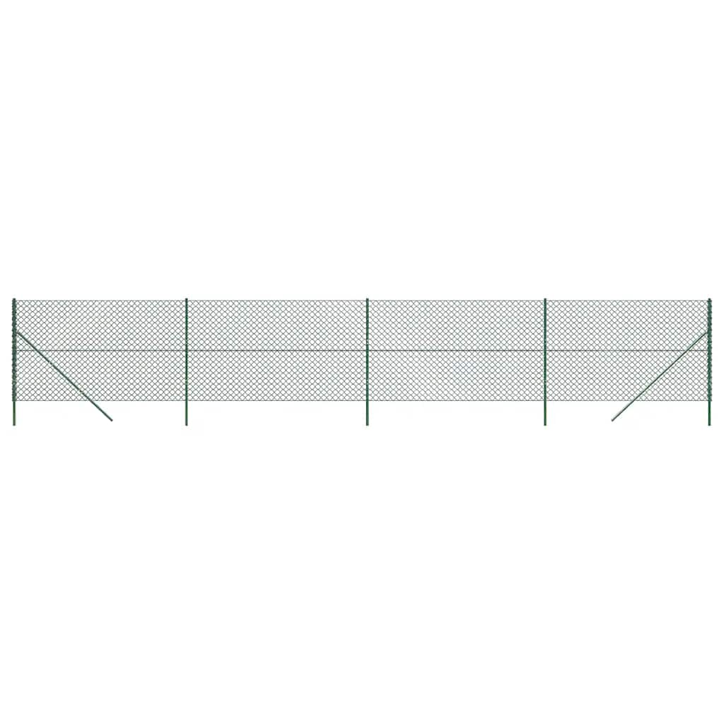Chain Link Fence Green 1.4x10 m