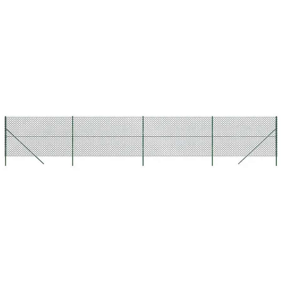 Chain Link Fence Green 1.4x10 m