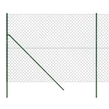 Chain Link Fence Green 1.4x10 m - 45-Degree Angle