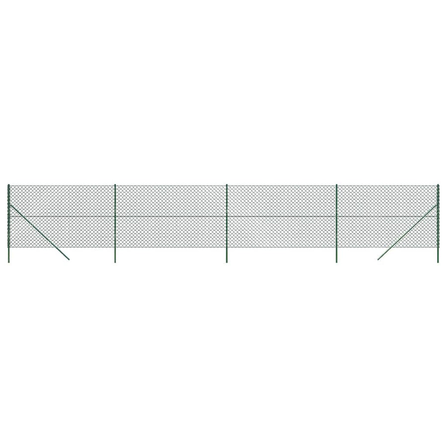 Chain Link Fence Green 1.8x10 m