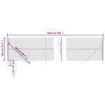 Chain Link Fence Green 1.8x10 m