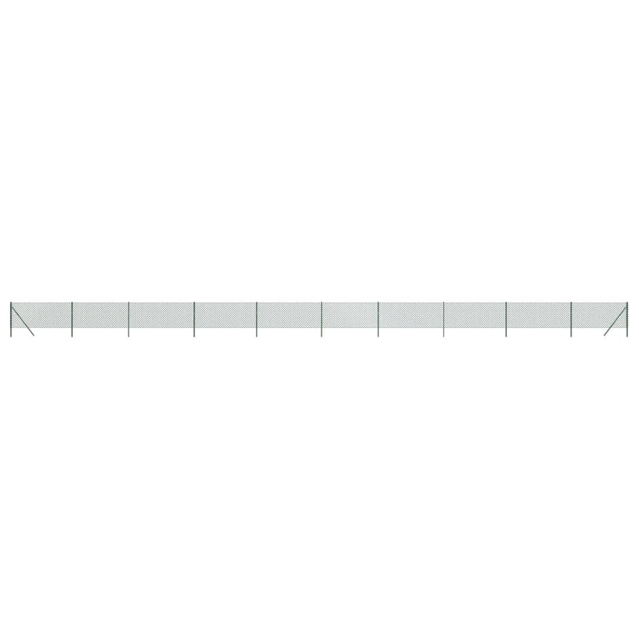 Chain Link Fence Green 0.8x25 m