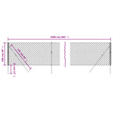 Chain Link Fence Green 1x25 m - 45-Degree Angle