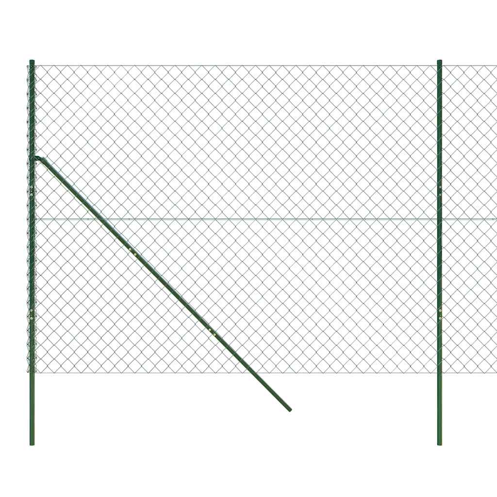 Chain Link Fence Green 1.4x25 m