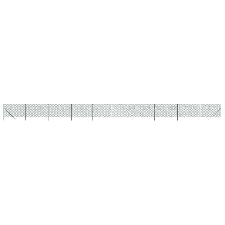 Chain Link Fence Green 1.6x25 m