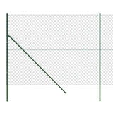 Chain Link Fence Green 1.6x25 m - 45-Degree Angle