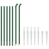 Chain Link Fence with Spike Anchors Green 0.8x10 m