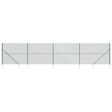 Chain Link Fence with Spike Anchors Green 1.4x10 m