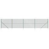 Chain Link Fence with Spike Anchors Green 1.4x10 m - Front View