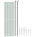 Chain Link Fence with Spike Anchors Green 1.4x10 m