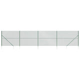 Chain Link Fence with Spike Anchors Green 1.6x10 m - Front View