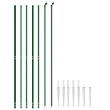 Chain Link Fence with Spike Anchors Green 1.6x10 m