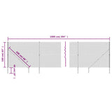 Chain Link Fence with Spike Anchors Green 1.6x10 m