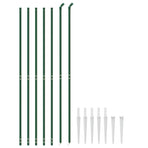 Chain Link Fence with Spike Anchors Green 1.8x10 m