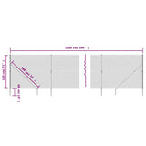 Chain Link Fence with Spike Anchors Green 1.8x10 m