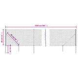 Chain Link Fence with Spike Anchors Green 0.8x25 m
