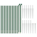Chain Link Fence with Spike Anchors Green 1x25 m