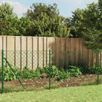 Chain Link Fence with Spike Anchors Green 1x25 m