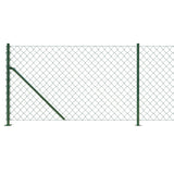 Chain Link Fence with Flange Green 0.8x10 m - Top-Down View