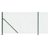Chain Link Fence with Flange Green 0.8x25 m