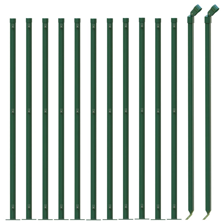 Chain Link Fence with Flange Green 1x25 m