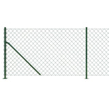 Chain Link Fence with Flange Green 1x25 m - Top-Down View