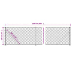 Chain Link Fence with Flange Green 1x25 m
