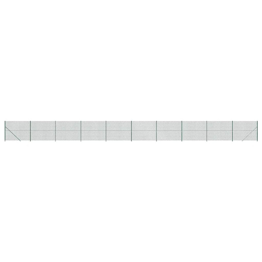 Chain Link Fence with Flange Green 1.4x25 m
