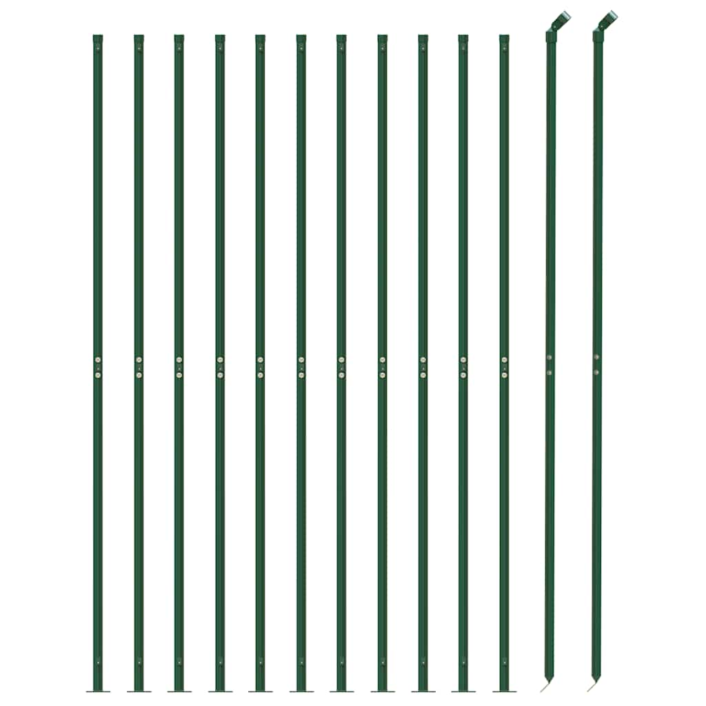 Chain Link Fence with Flange Green 1.4x25 m