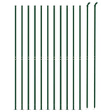Chain Link Fence with Flange Green 1.4x25 m - Side View