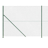 Chain Link Fence with Flange Green 1.4x25 m