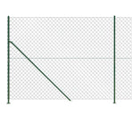 Chain Link Fence with Flange Green 1.4x25 m