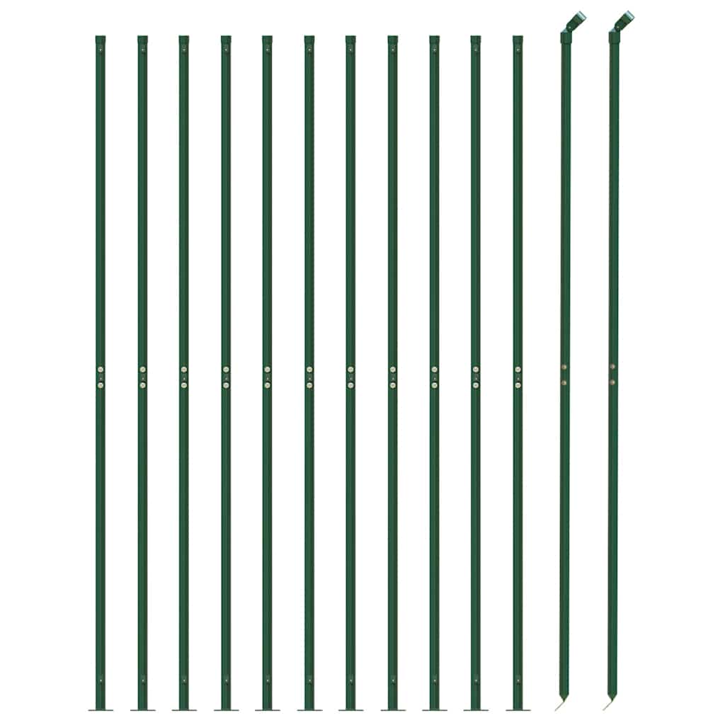 Chain Link Fence with Flange Green 1.6x25 m