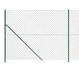 Chain Link Fence with Flange Green 1.6x25 m - 45-Degree Angle