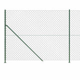 Chain Link Fence with Flange Green 1.8x25 m - 45-Degree Angle