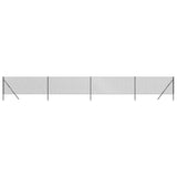 Chain Link Fence Anthracite 0.8x10 m - Front View