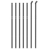Chain Link Fence Anthracite 0.8x10 m - Side View